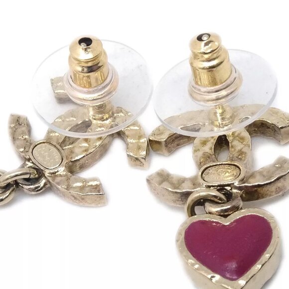 Chanel Dangle Pierced Earrings Gold - Picture 3 of 4